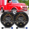 JESUO For Dodge D100 D200 D300 Pickup 7inch Round LED