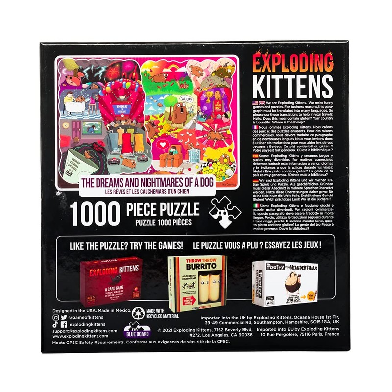 Exploding Kittens - Rompecabezas de 1000 Piezas - Los sueños