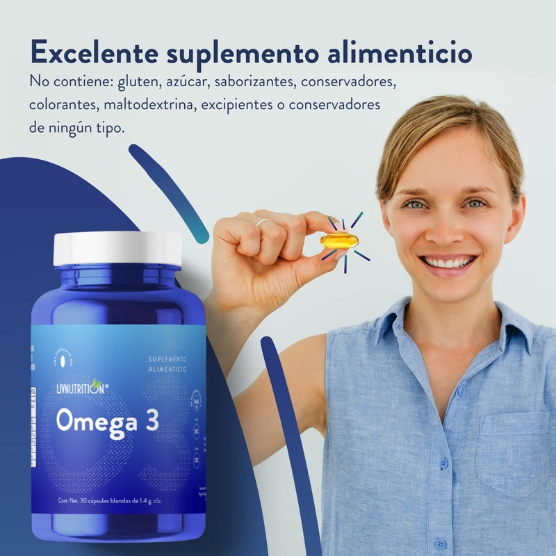Omega 3 con 60 cápsulas de 1.4 g | 18%