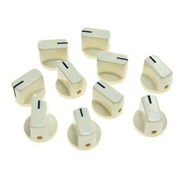 10 x Guitar Effect Pedal Amp Buttons Hands Button with Set Screw Kaish Off-White