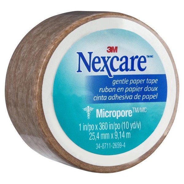Nexcare Micropore Gentle Paper Tape Tan 25.4mm x 9.14m