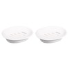 sourcing map Soap Container, 2Pcs 15.5x11cm Plastic Soap Dish with
