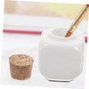 NOLITOY Manicure Ceramic Cork Bottle Nail Lotion Holder Tapered Cups