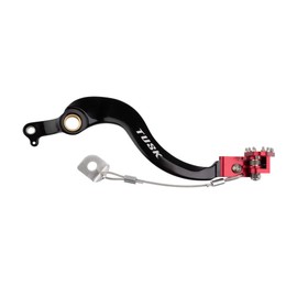 Tusk Aluminum Brake Pedal Red Tip Compatible with Honda CRF450X 2005-2025