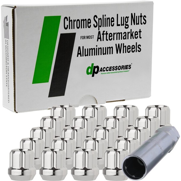 DPAccessories Chrome 7/16-20 Lug Nuts for Aftermarket Wheels - Open