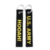 U.S. Army HOOAH! Black Embroidered Key Chain