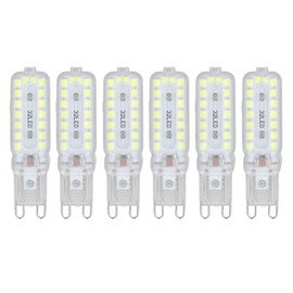 6pcs G9 LED Bulbs 7W Dimmable 360° Illumination Replacement Light Bulb for Wall Desk Cabinet Lamp White Light 110-140V