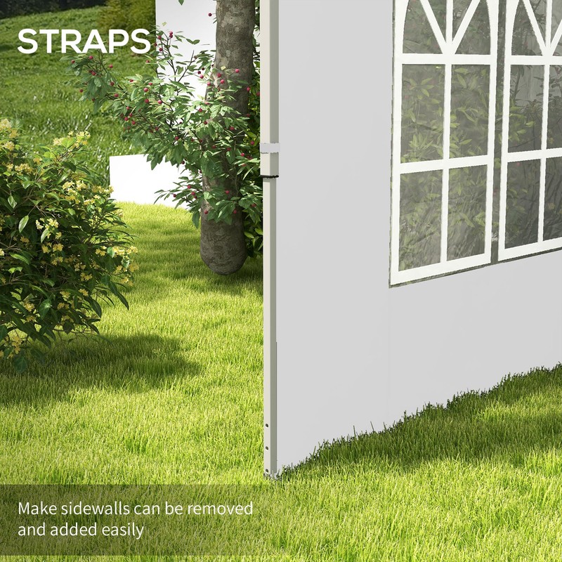 Outsunny Gazebo Side Panels with Window for 3x3(m) or 3x4m