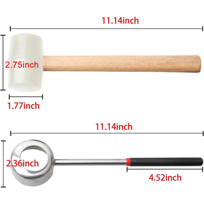 YiePhiot Coconut Opener Tools with Hammer, Super Safe & Easy