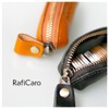 RafiCaro Small Coin Case, Genuine Leather, Key Chain, Small, Mini,
