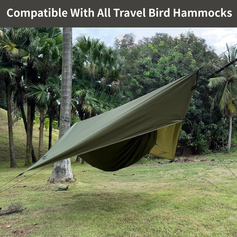 Travel Bird Hammock Rain Fly, 11 x 9 ft Waterproof