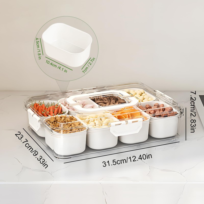 IWTTWY Fridge Storage Containers, Plastic Food Containers with Lids, Snack