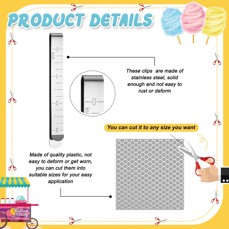 Juexica 2 Sets Cotton Candy Mesh and Clip Stabilizer Kit