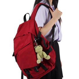 Apricot Lamb Toys Plush frog Stuffed Animal Keychain for Girls Boys Cute Soft Pendant for Car Key Purse Backpack and Handbag(Velvet frog Keychain,6 Inches)