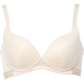 Wonderbra WWBR1N40J Women's Bra, Full Cup, Wireless, Side Boning, Full Coverage, Regular Bra, beige