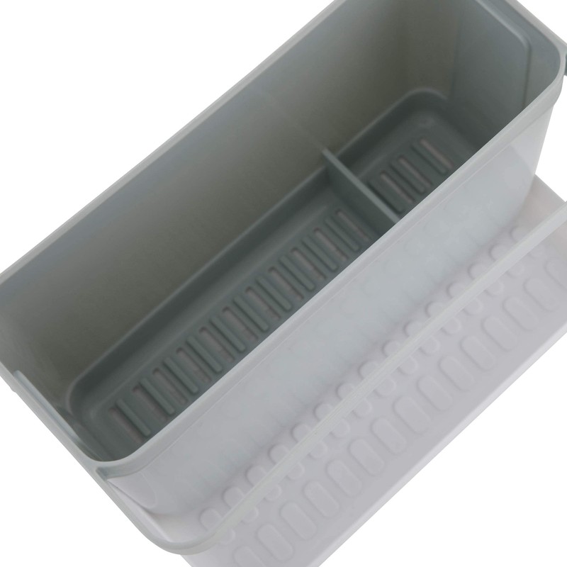 axentia 130669 Caddy Sink Organiser for Kitchen, Plastic, Grey/White, Approx.