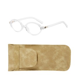 Eterspr Transparent Glasses Frames, Blue Light Filter Glasses, Suitable for Face Decoration or Reducing Harmful Blue Light from Various Electronic Products