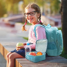 Soekidy Unicorn Backpack for Girls Kids Backpacks Toddler Bookbags with Lunch Box Pencil Bag 3 in 1 Sets School Bags for Age 3+