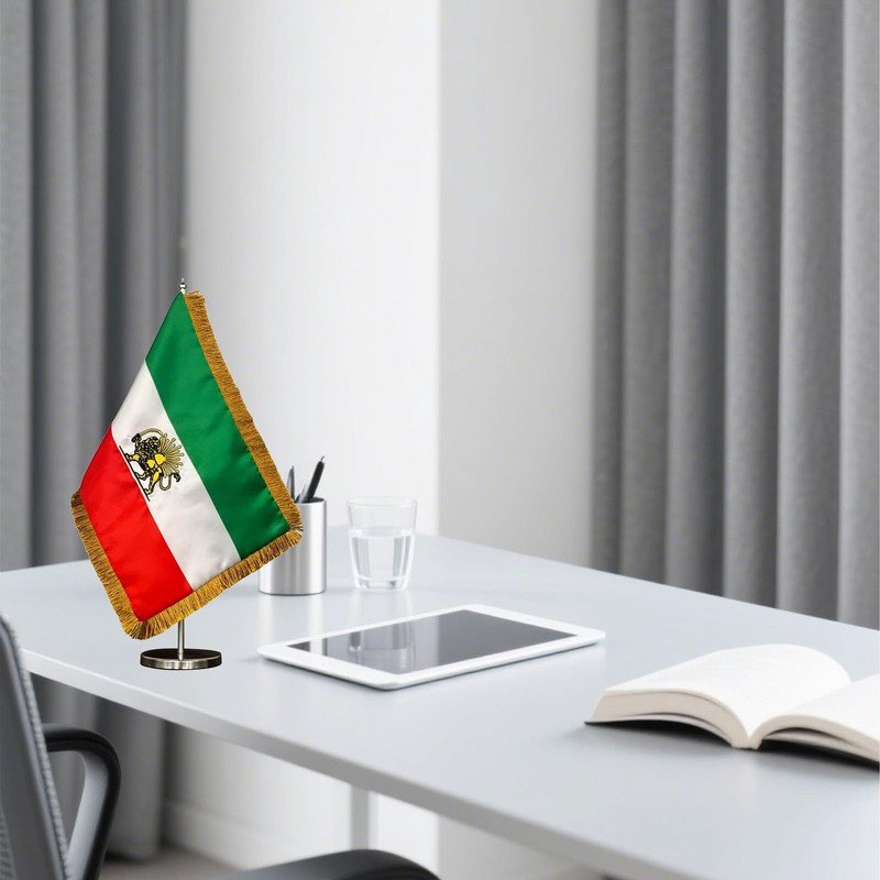 Homissor Iran Old Table Flag - Former Iranian Desk Flags