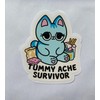 Pack 3" Tummy Ache Survivor Cute Cat Sticker Meme Funny