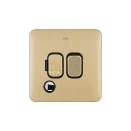 Schneider Electric Lisse Screwless Deco GGBL5013BSB 13A Double Pole Switched Fused Connection Unit with Flex Outlet BSB