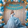 KatchOn, Light Blue Happy Birthday Banner - 10 Feet, NO