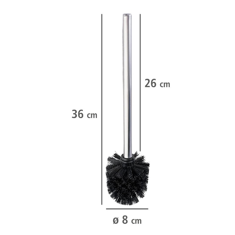 WENKO Set of 4 Toilet Brushes with Stainless Steel Handles