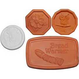 JBK Pottery Kitchen Set – 2 Brown Sugar Savers, Bread Warmer, and Pot Minder –Great for Keeping Sugar Soft, Bread Warm, and Preventing Boil-Over – Ideal Kitchen Accessories –Set of 4- Factory Seconds