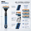 3-Blade Pivoting Razor for Face Shaving – Chromium-Coated Blades for