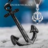 Reaii Anchor Necklace 925 Sterling Silver London Blue Topaz Anchor