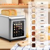 2 Slice Toaster Touch Screen, Stainless Steel Toasters Digital Timer