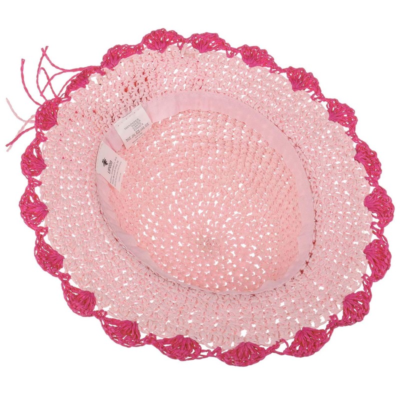 Lipodo Kamia Girls' Summer Hat with Flower Appliqué for Children