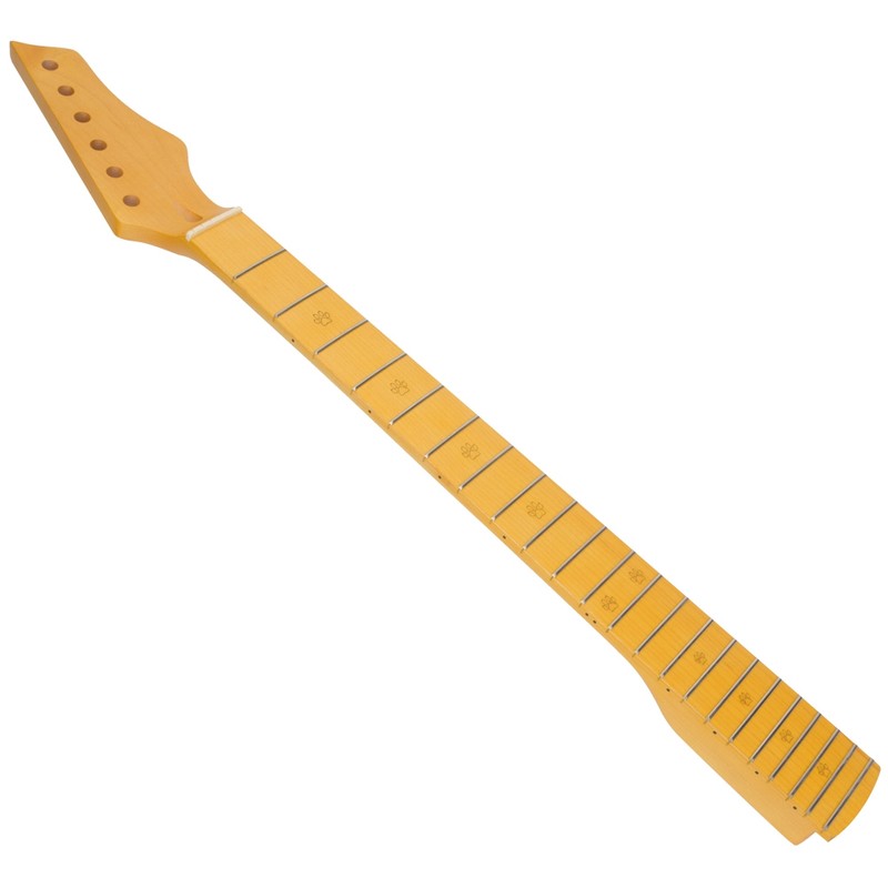 Electric Guitar Neck Yellow Maple Wood 22 Frets Musical Instrument