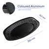 Coppice Black Oval Aluminium Foil Platters for Parties, Buffets &