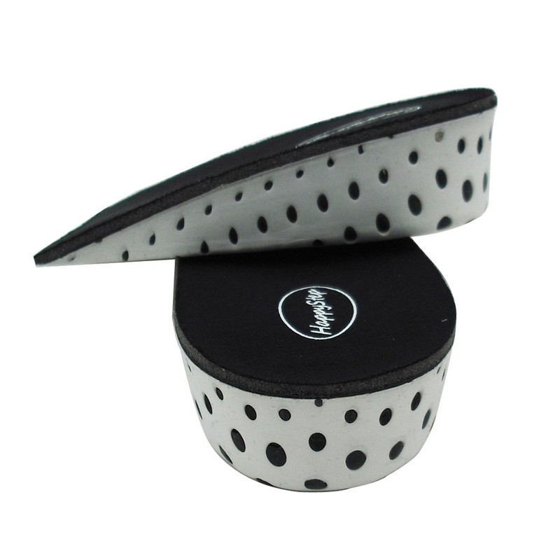 Happystep Men's Half Insoles for Height Boost 3cm Black