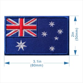 Womaha 2 Pcs Australia Flag Patch Hook&Loop Fastener for Outdoor Sports Mountain Climbing Outdoor Expansion