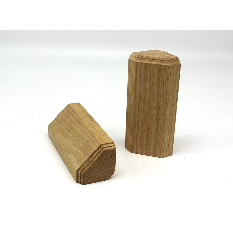 1" x 3" x 6" Oak Inside Radius Corner Base