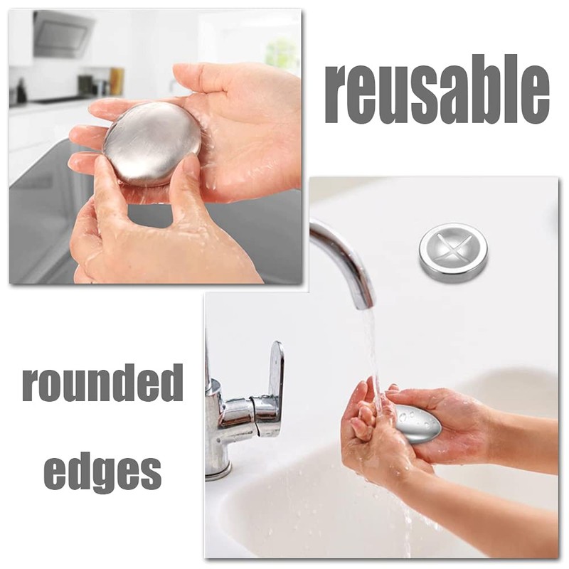 HMAI 2 Sets Stainless Steel Soaps Odor Removers Stainless Steel