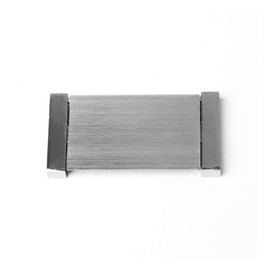 5 Pack - Brushed Nickel Recessed Sliding Door Handle Covered Flush Pull, Rectangle Silver Tone Push Handle, 2.8-Inch Length