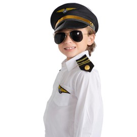 Dress Up America - Juego de disfraz de piloto de aerolínea para niños y adultos (niños)