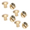 50 Set Brass Rivets Kit DIY 8mm Slot Screw Decorative