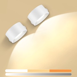 JSXing Aplique de Pared Interior, Lámpara de Pared Regulables Moderno 360° de Rotación Libre,Lampara de Pared para Sala de Estar Dormitorios Lectura Mesilla de Noche (Blanco, 2 Piezas)