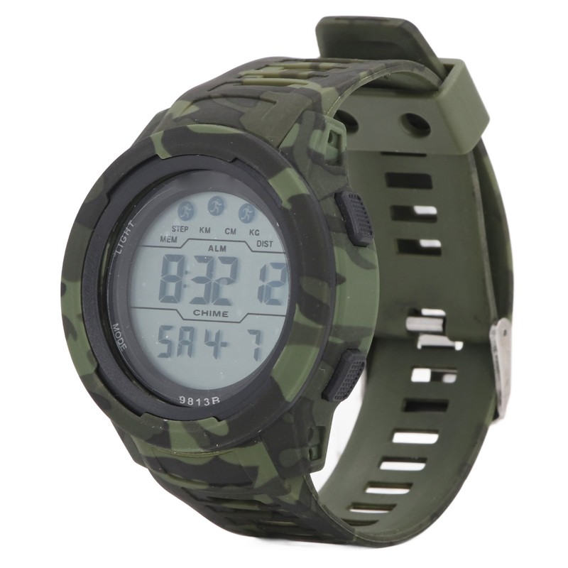 Men Digital Sports Watch 50m Waterproof Watch with LED Backlight