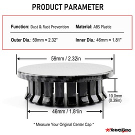 RTRHINOTUNING 4 PCS 59mm Wheel Center Caps Compatible with Impala Equinox Malibu Grand Am WS-6 Regal CTS Grand Vitara Wheel Rim, OD: 2.33''(59 mm) ID: 1.81''(46 mm) Carbon Fiber