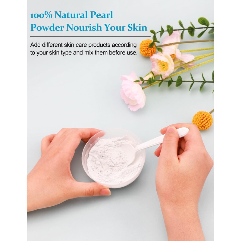 2PCS Freshwater Pearl Powder Organic, 100% Natural Pearl Powder, DIY