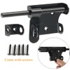 Litensh Sliding Gate Bolt with Padlock Hole, Fence Gate Latch