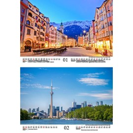 City Magic DIN A4 Wall Calendar for 2025 Cities Travel Holiday Trip Seelenzauber