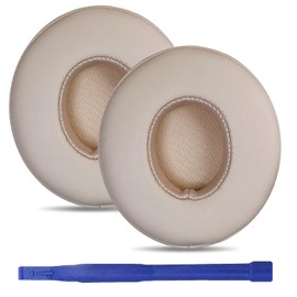 Solo 3 Earpad Replacement for Beats Solo 2 & Solo 3 Wireless On-Ear Headphones,Earpads Repair Parts Ultra Durable Soft Protein Leather Solo 2 Earpad Cushion Replacement (Silk Gold)