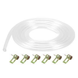 Partuto 1 Set Universal Petrol Fuel Line Gas Line Pipe Hose Plastic Clear 3.93ft 1/8"ID 1/5"OD