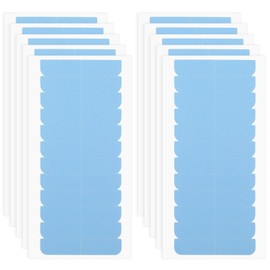 Mabor 120Pcs Tape for Hair Extensions, 1.58 x 0.32 Inch Double Sided Blue Adhesive Human Hair Tape for Replacement, Wig Beauty Tools